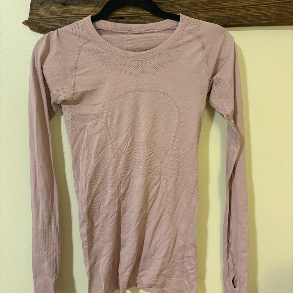Lululemon Long Sleeve Pink Athletic Top